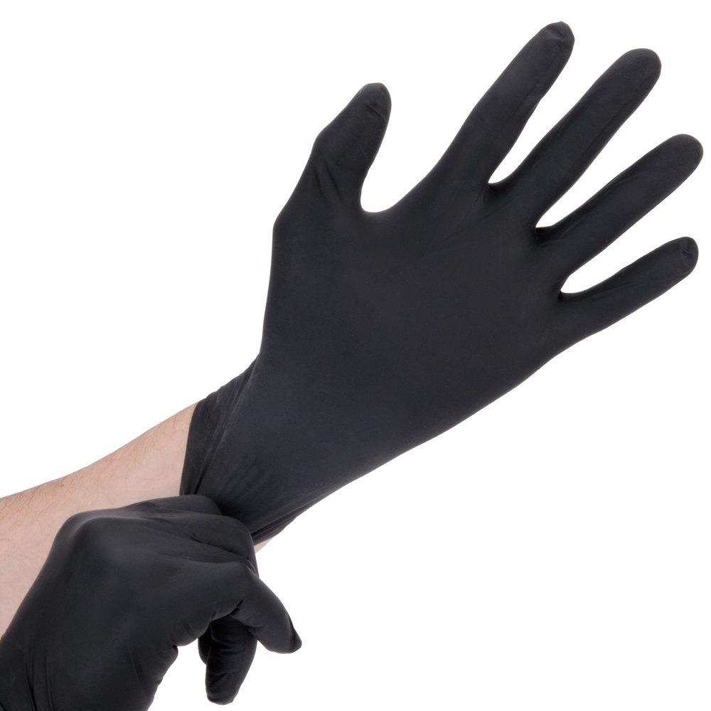 gray rubber gloves