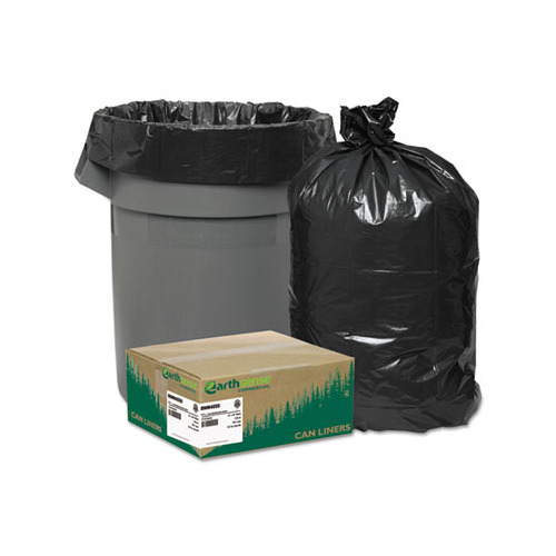 EARTH SENSE Recycled Can Liners, 33gal, 1.25mil, 33 x 39, Black, 100 ...