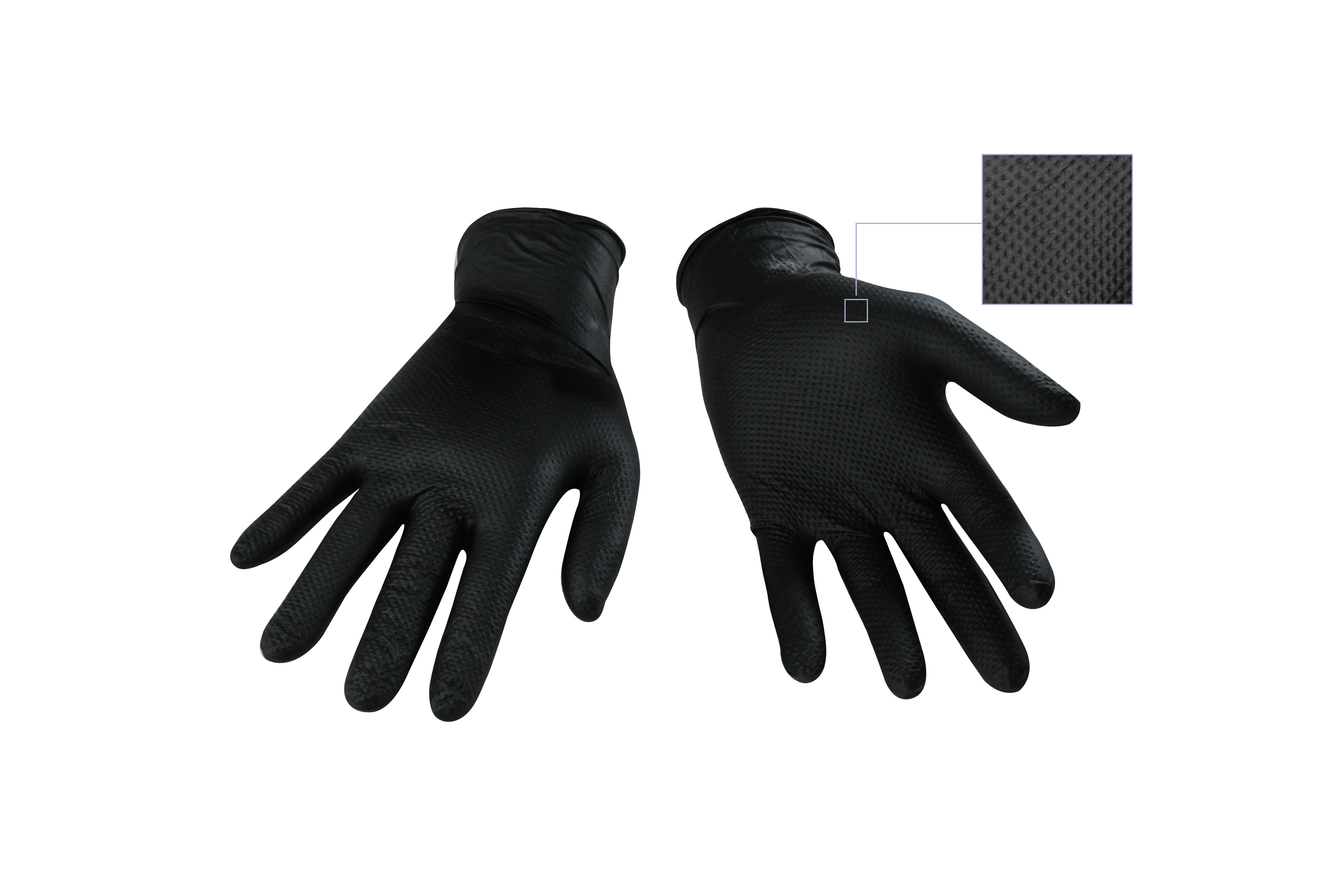 black disposable gloves